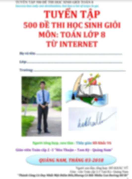 Tuyển Tập 500 Đề Thi Học Sinh Giỏi Toán 8