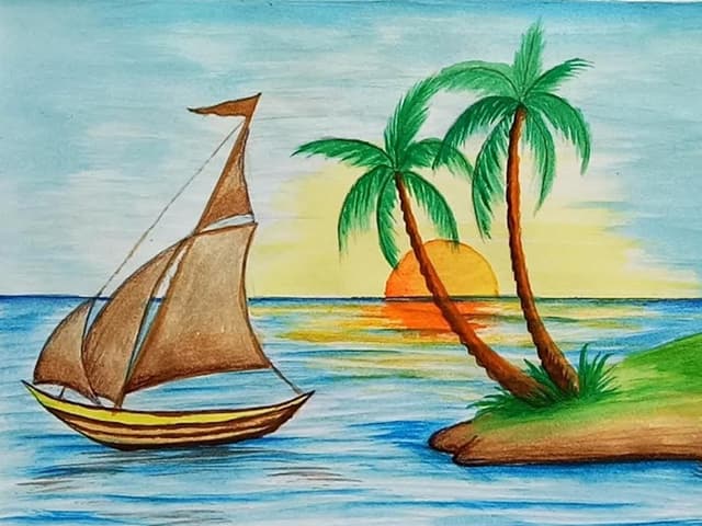 Bí quyết vẽ cây dừa như các họa sĩ chuyên nghiệp