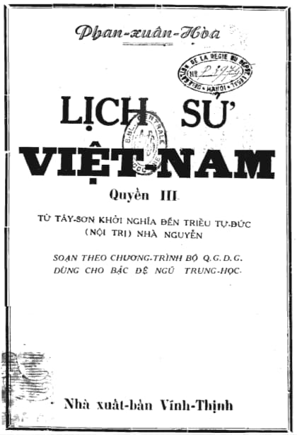 Lịch Sử Việt Nam Quyển 3 - Phan Xuân Hoà