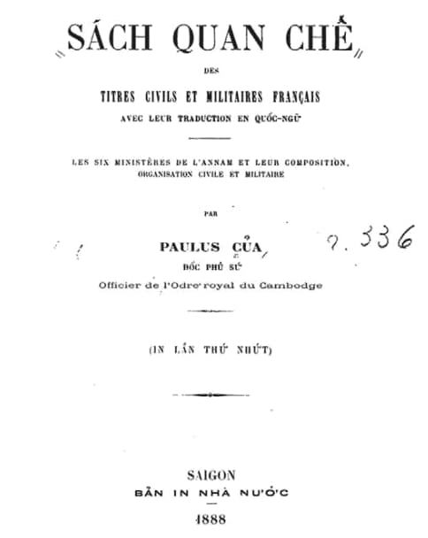 Sách Quan Chế - Paulus Của