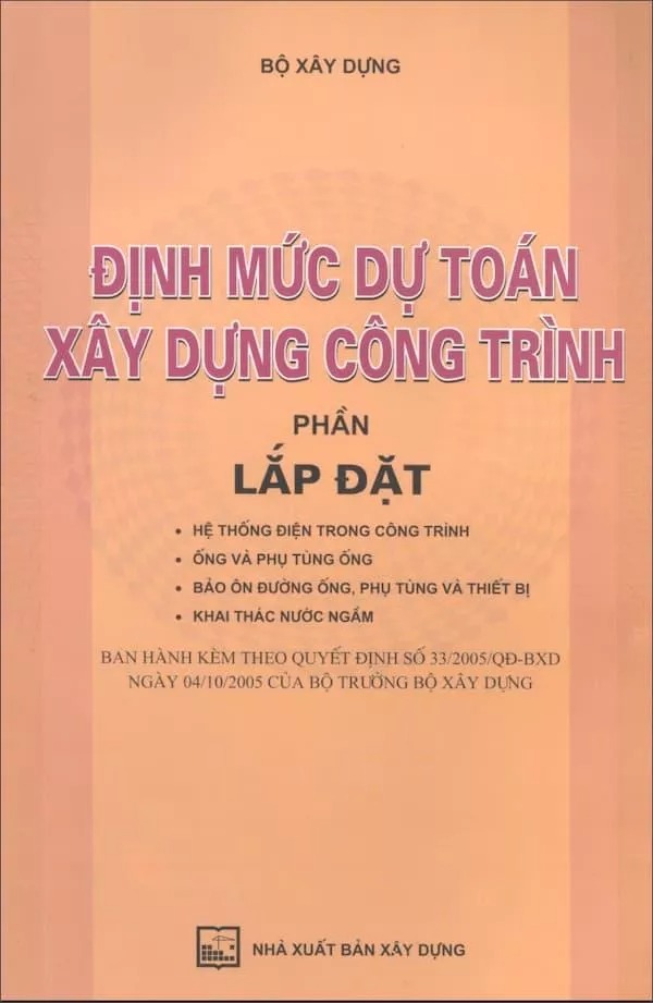 Định Mức Dự Toán Xây Dựng Công Trình - Phần Lắp Đặt