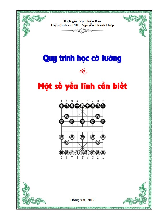 Quy Trình Học Cờ Tướng Và Một Số Yếu Lĩnh Cần Biết