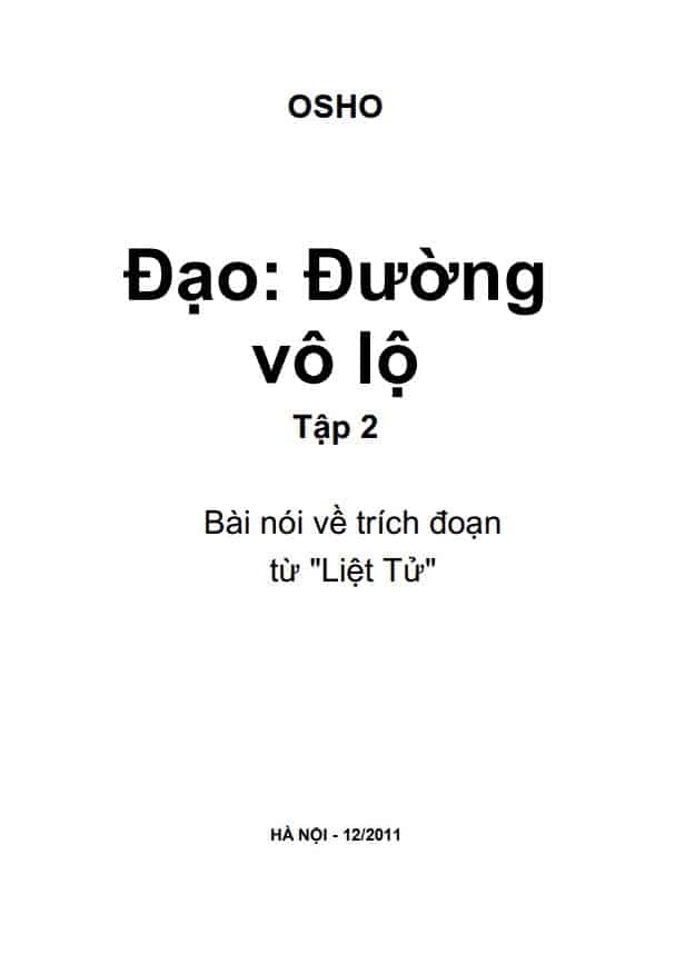 Đạo Đường Vô Lộ Tập 2