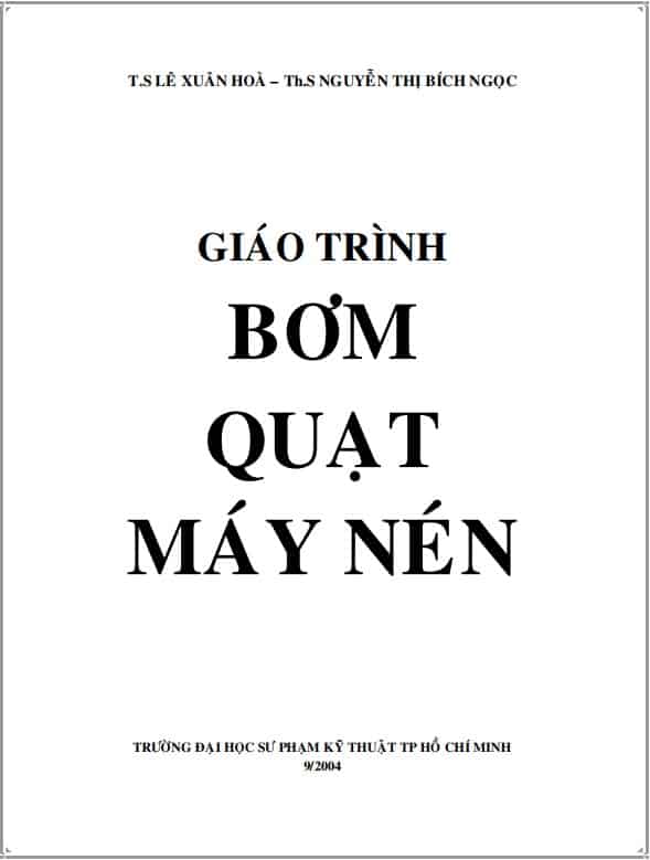 Giáo Trình Bơm Quạt Máy Nén