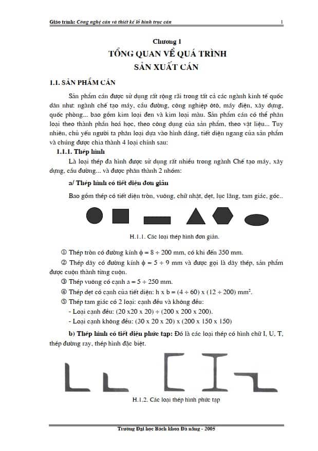 Giáo Trình Công Nghệ Cán Và Thiết Kế Lỗ Hình Trục Cán