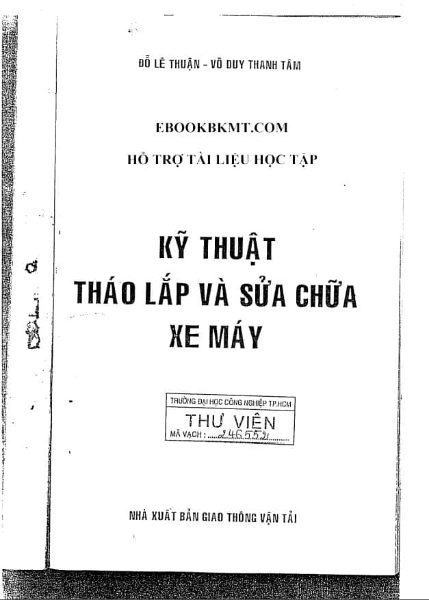 Kỹ thuật tháo lắp và sửa chữa xe máy