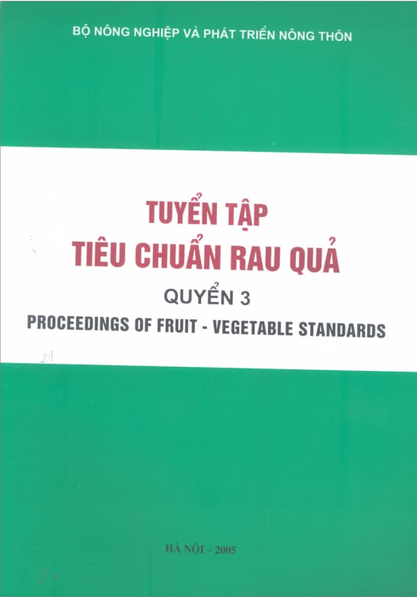 Tuyển tập tiêu chuẩn rau quả - Quyển 3